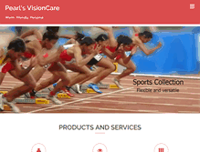 Tablet Screenshot of pearlsvisioncare.com